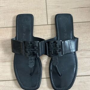 Tory Burch Black Leather Sandals